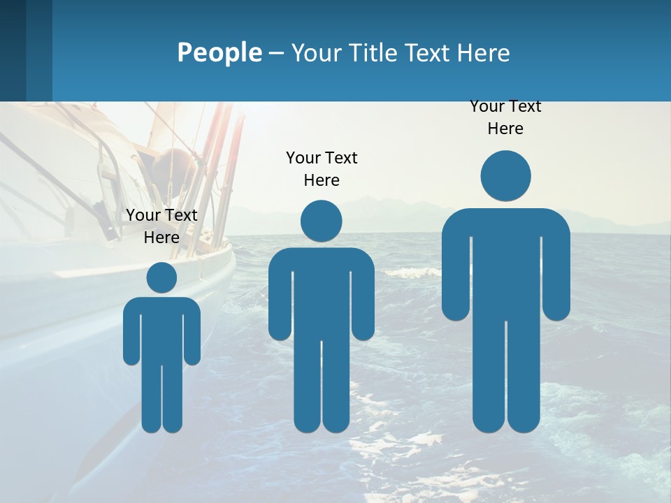 A Boat In The Ocean With A Sky Background PowerPoint Template