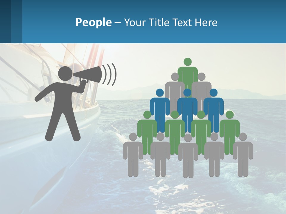 A Boat In The Ocean With A Sky Background PowerPoint Template