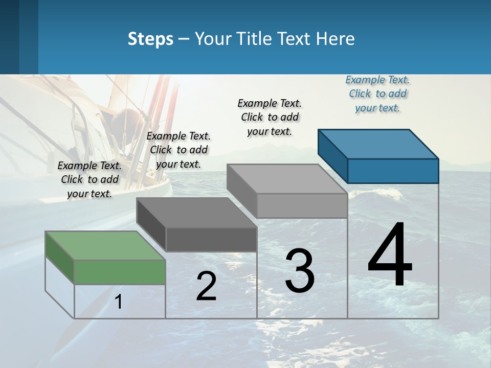 A Boat In The Ocean With A Sky Background PowerPoint Template