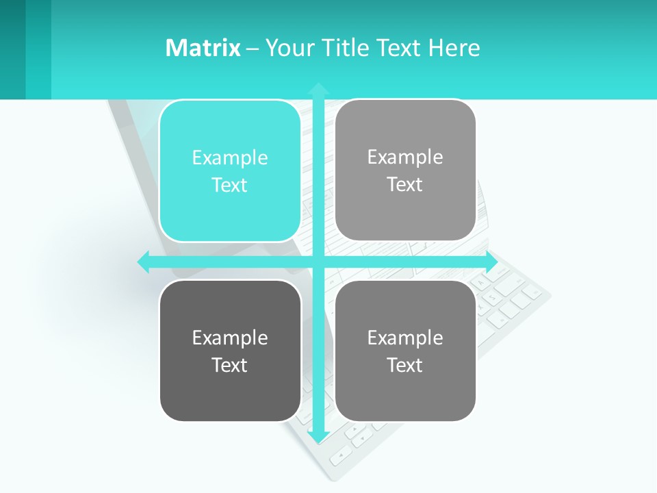 A Computer With A Sheet Of Paper On Top Of It PowerPoint Template