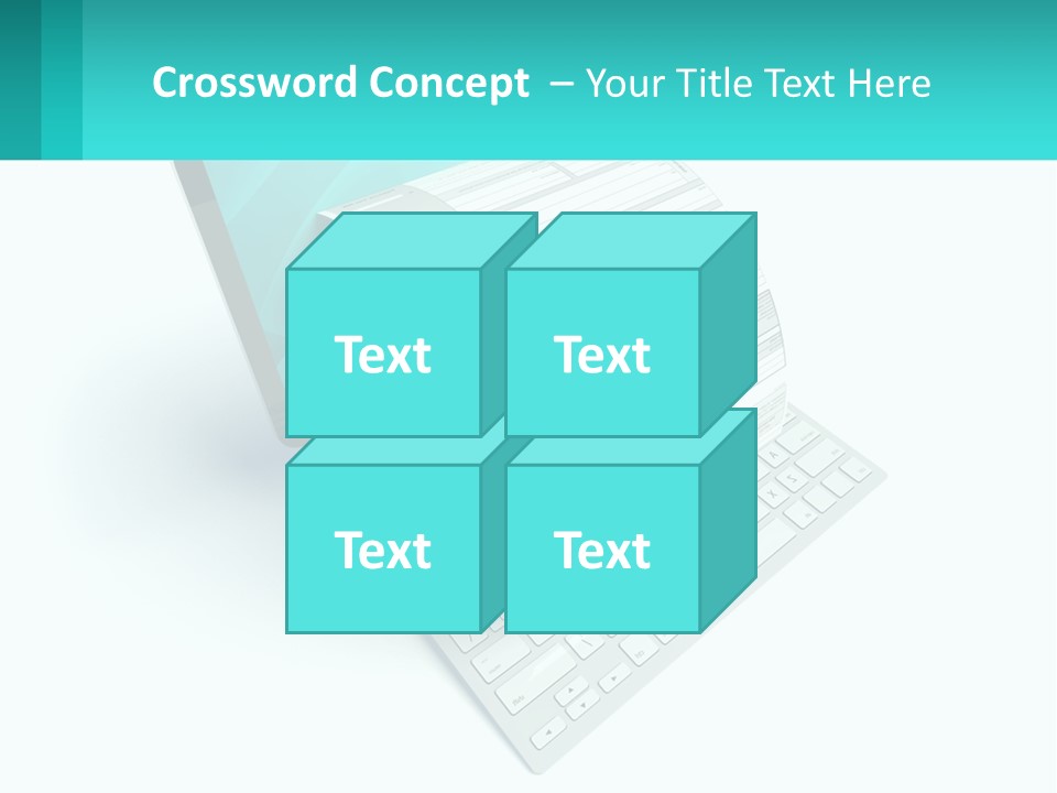 A Computer With A Sheet Of Paper On Top Of It PowerPoint Template