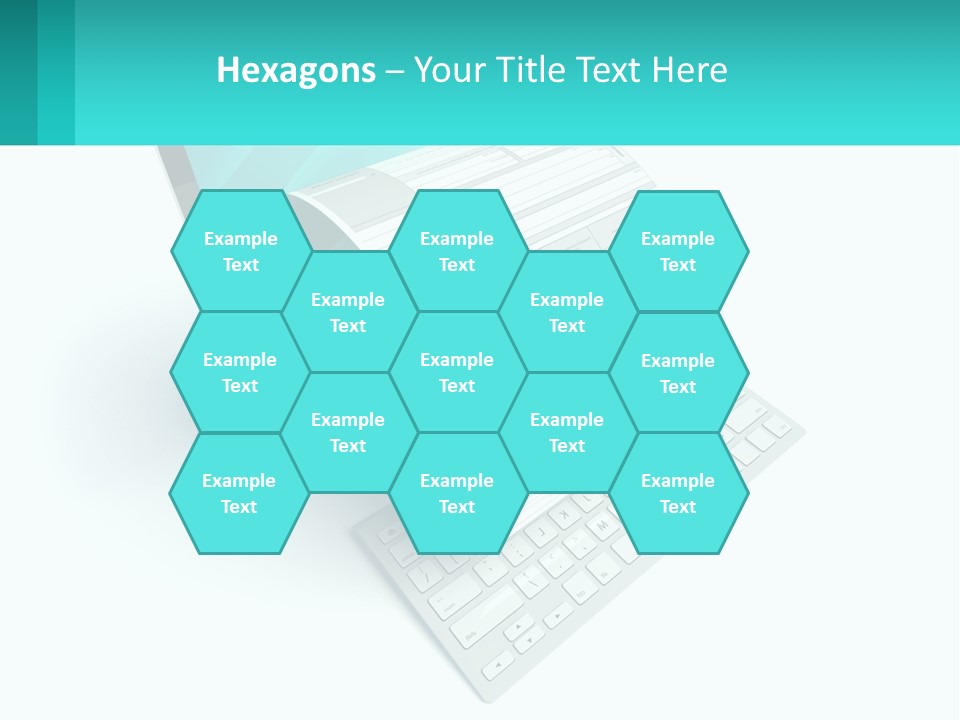 A Computer With A Sheet Of Paper On Top Of It PowerPoint Template