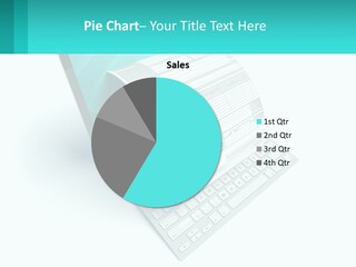 A Computer With A Sheet Of Paper On Top Of It PowerPoint Template