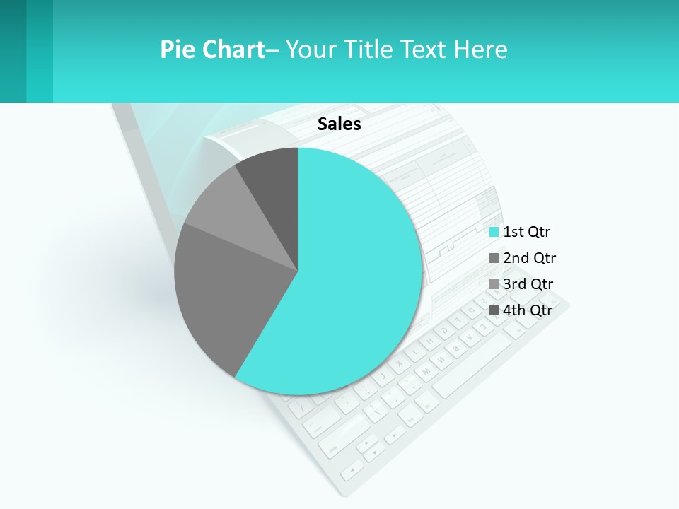 A Computer With A Sheet Of Paper On Top Of It PowerPoint Template