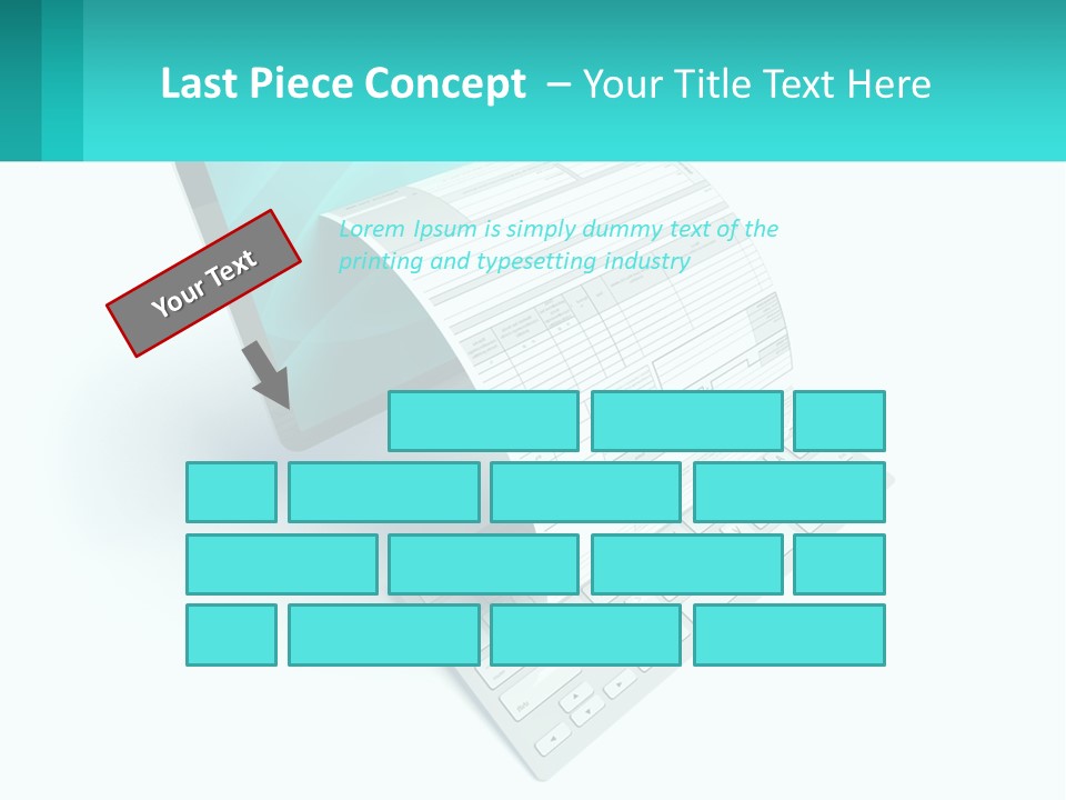A Computer With A Sheet Of Paper On Top Of It PowerPoint Template