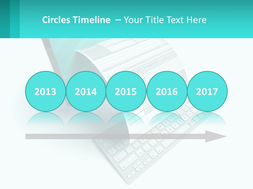 A Computer With A Sheet Of Paper On Top Of It PowerPoint Template