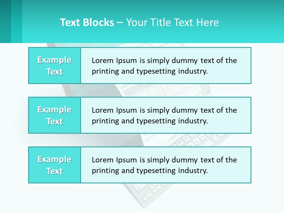 A Computer With A Sheet Of Paper On Top Of It PowerPoint Template
