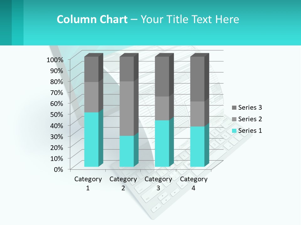 A Computer With A Sheet Of Paper On Top Of It PowerPoint Template