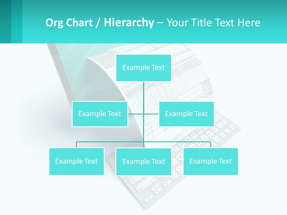 A Computer With A Sheet Of Paper On Top Of It PowerPoint Template