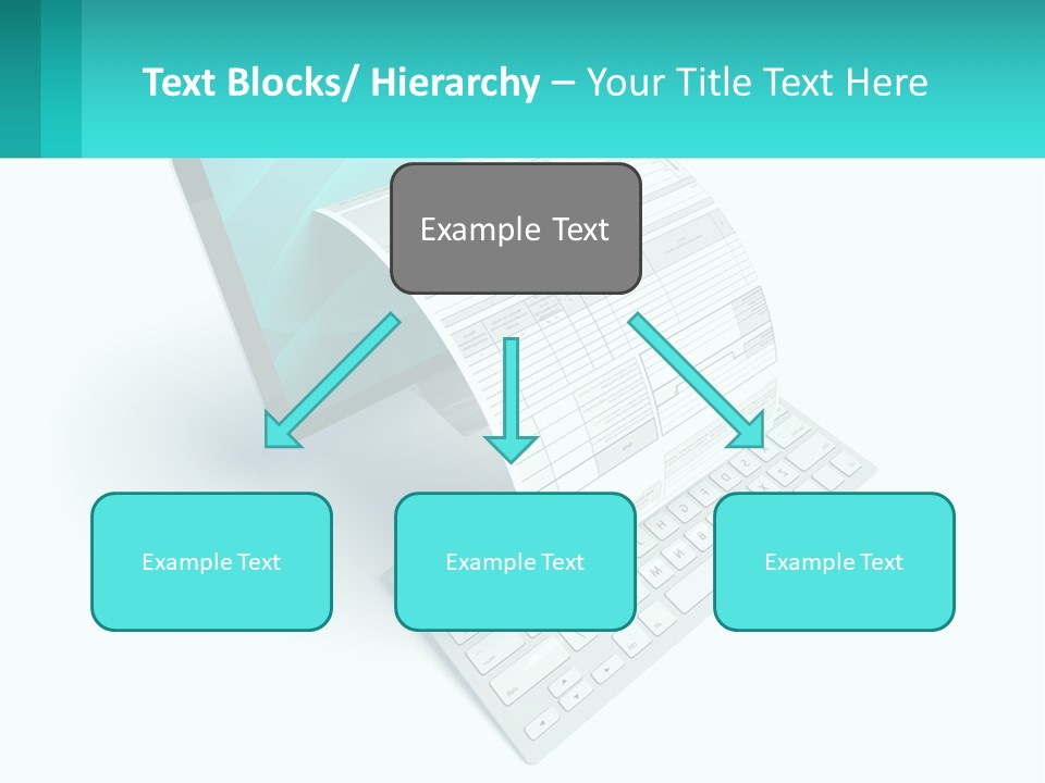 A Computer With A Sheet Of Paper On Top Of It PowerPoint Template
