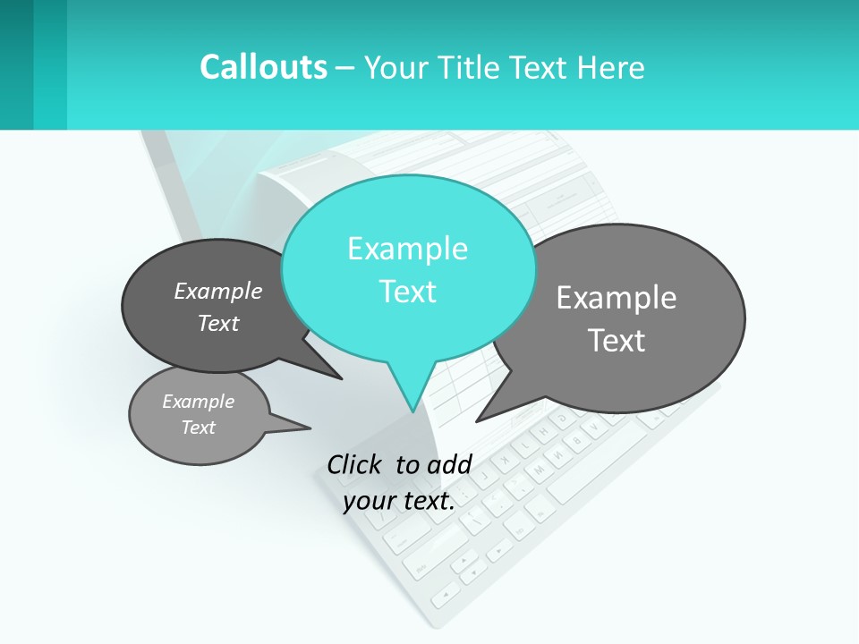 A Computer With A Sheet Of Paper On Top Of It PowerPoint Template