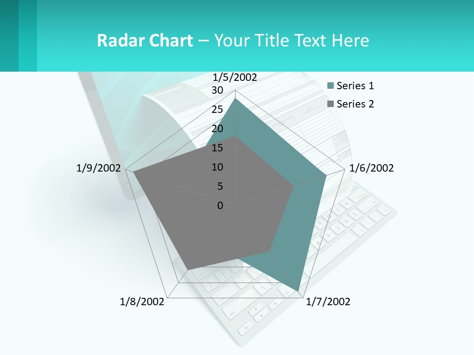 A Computer With A Sheet Of Paper On Top Of It PowerPoint Template