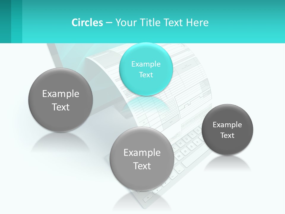 A Computer With A Sheet Of Paper On Top Of It PowerPoint Template
