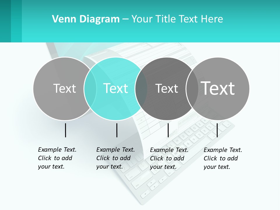 A Computer With A Sheet Of Paper On Top Of It PowerPoint Template