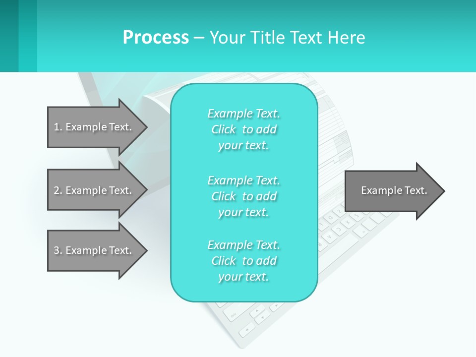 A Computer With A Sheet Of Paper On Top Of It PowerPoint Template