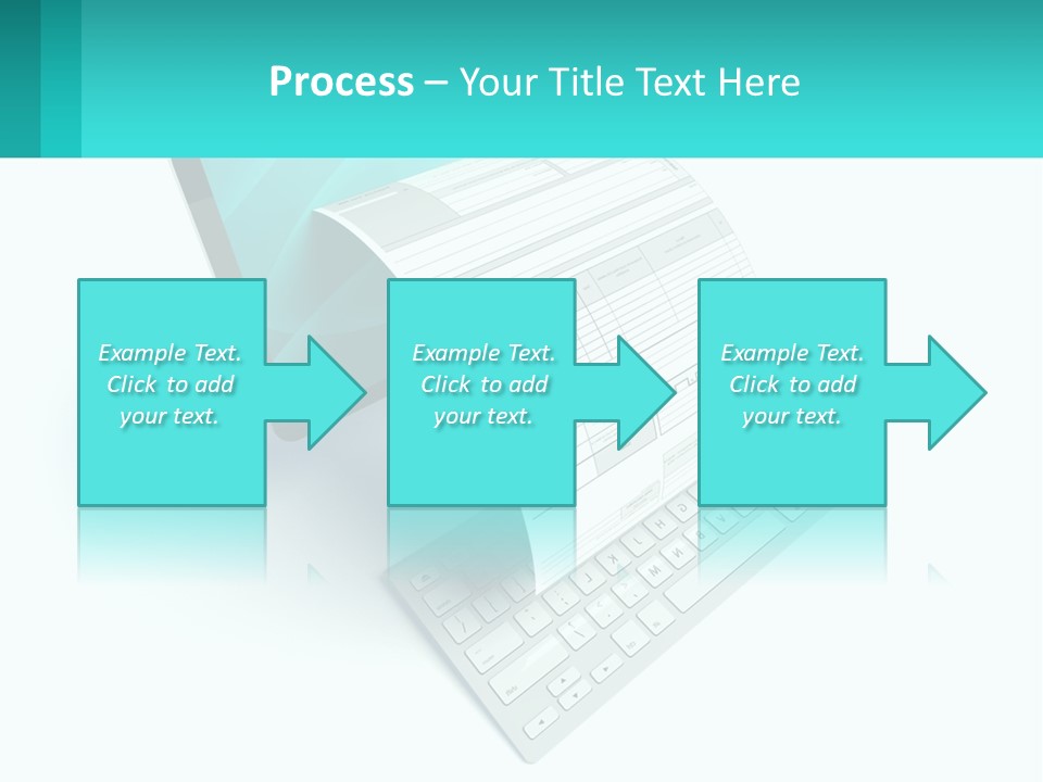 A Computer With A Sheet Of Paper On Top Of It PowerPoint Template