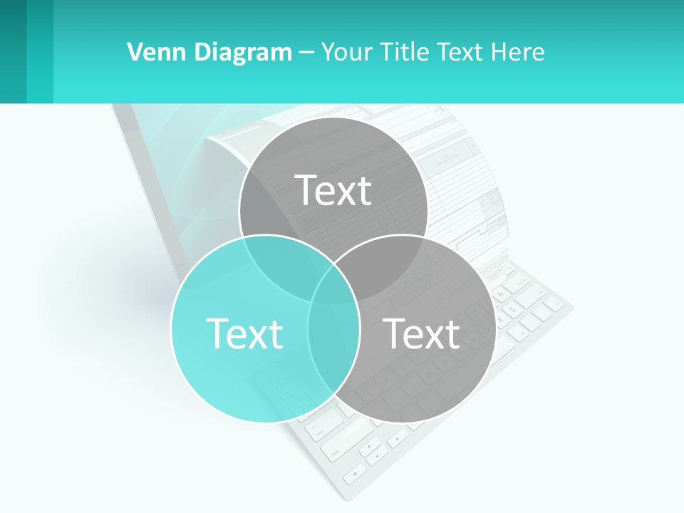 A Computer With A Sheet Of Paper On Top Of It PowerPoint Template