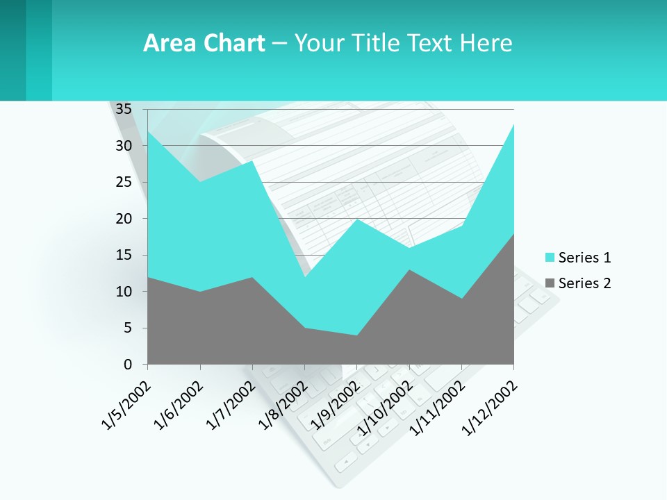 A Computer With A Sheet Of Paper On Top Of It PowerPoint Template
