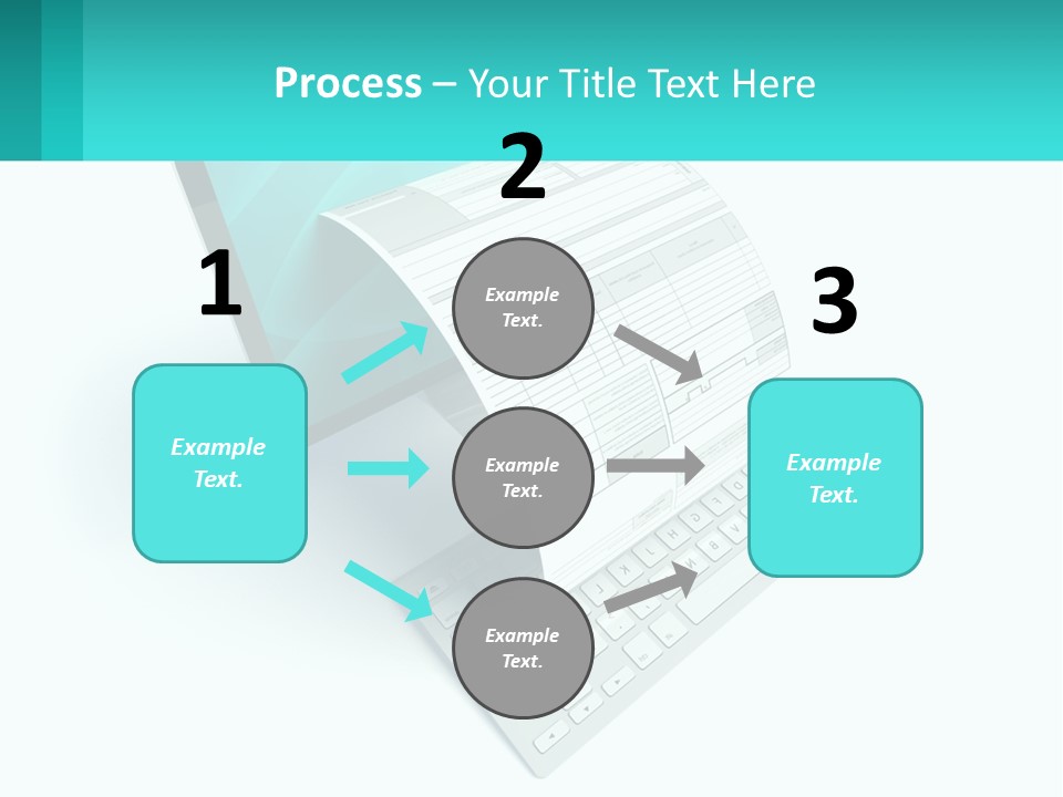 A Computer With A Sheet Of Paper On Top Of It PowerPoint Template