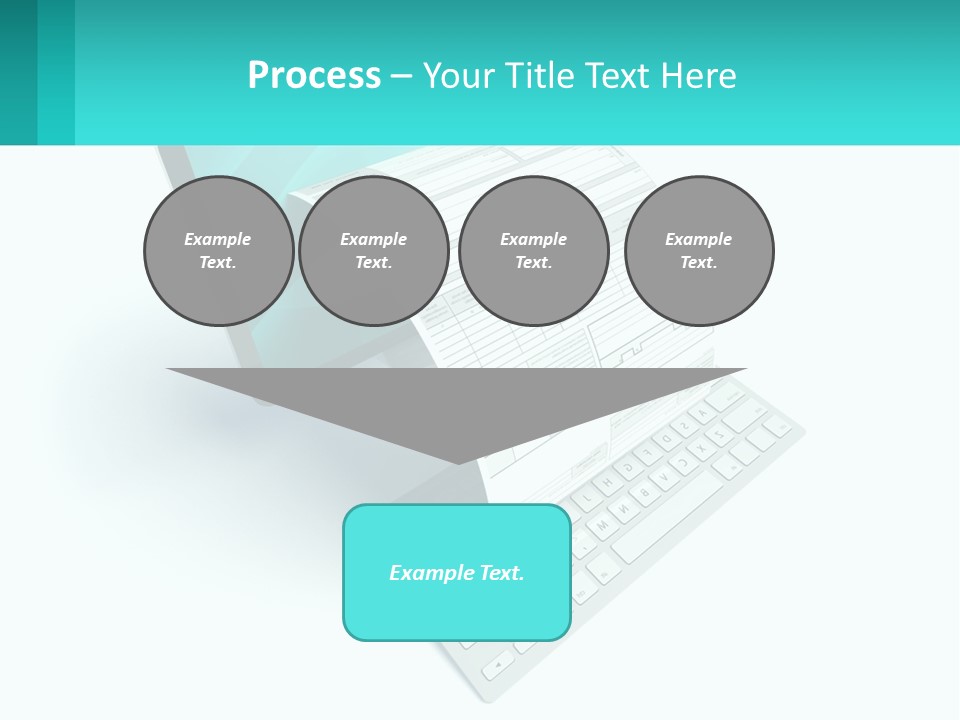 A Computer With A Sheet Of Paper On Top Of It PowerPoint Template