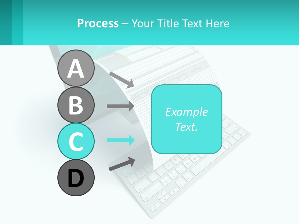 A Computer With A Sheet Of Paper On Top Of It PowerPoint Template