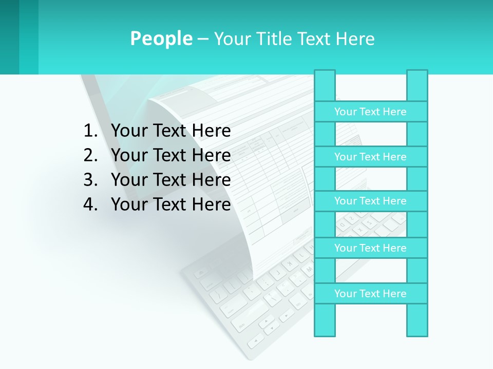 A Computer With A Sheet Of Paper On Top Of It PowerPoint Template