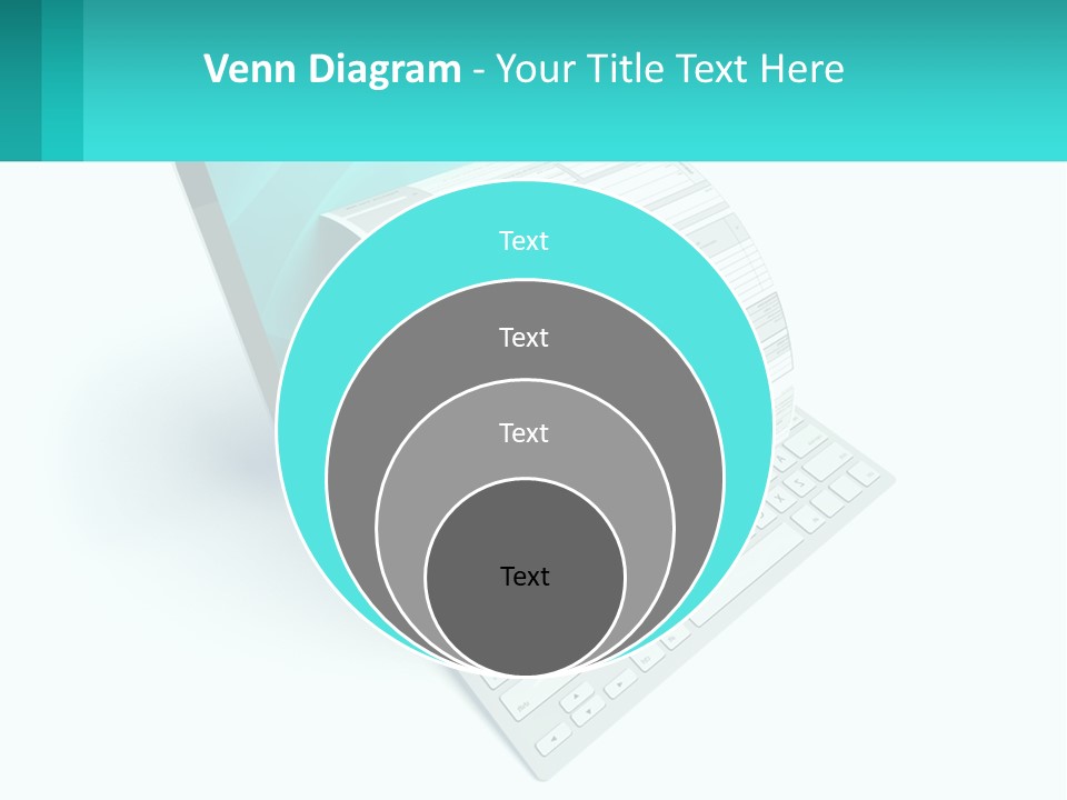 A Computer With A Sheet Of Paper On Top Of It PowerPoint Template