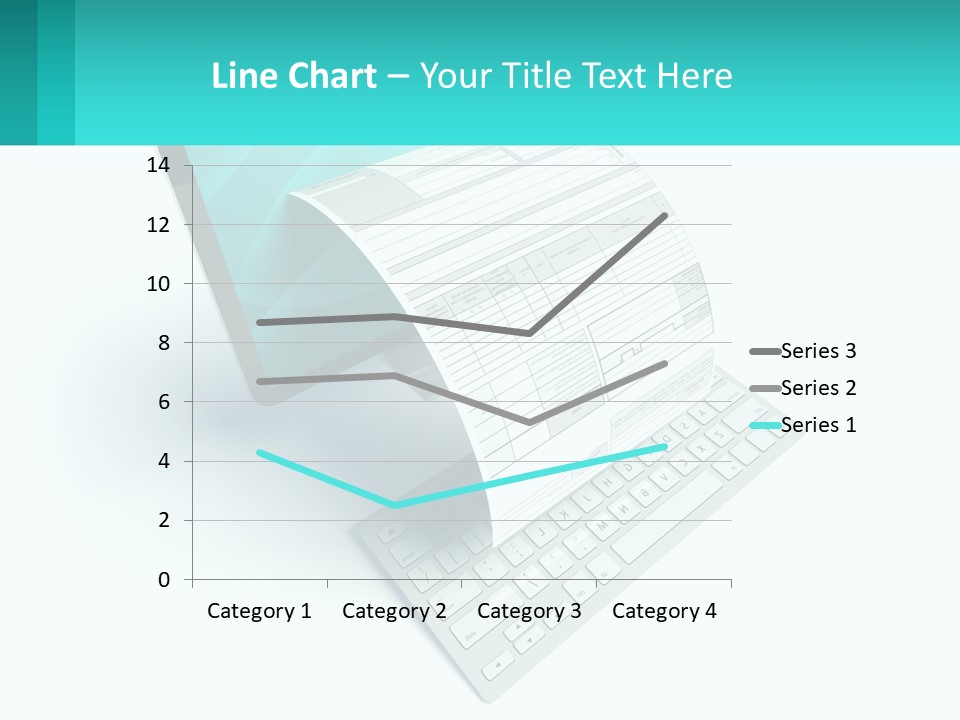 A Computer With A Sheet Of Paper On Top Of It PowerPoint Template