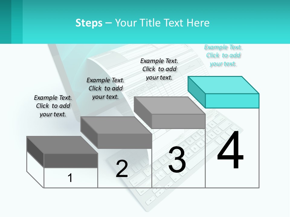 A Computer With A Sheet Of Paper On Top Of It PowerPoint Template