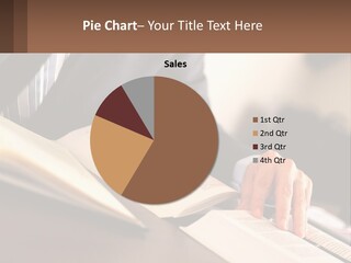 A Man In A Suit Is Typing On A Computer PowerPoint Template