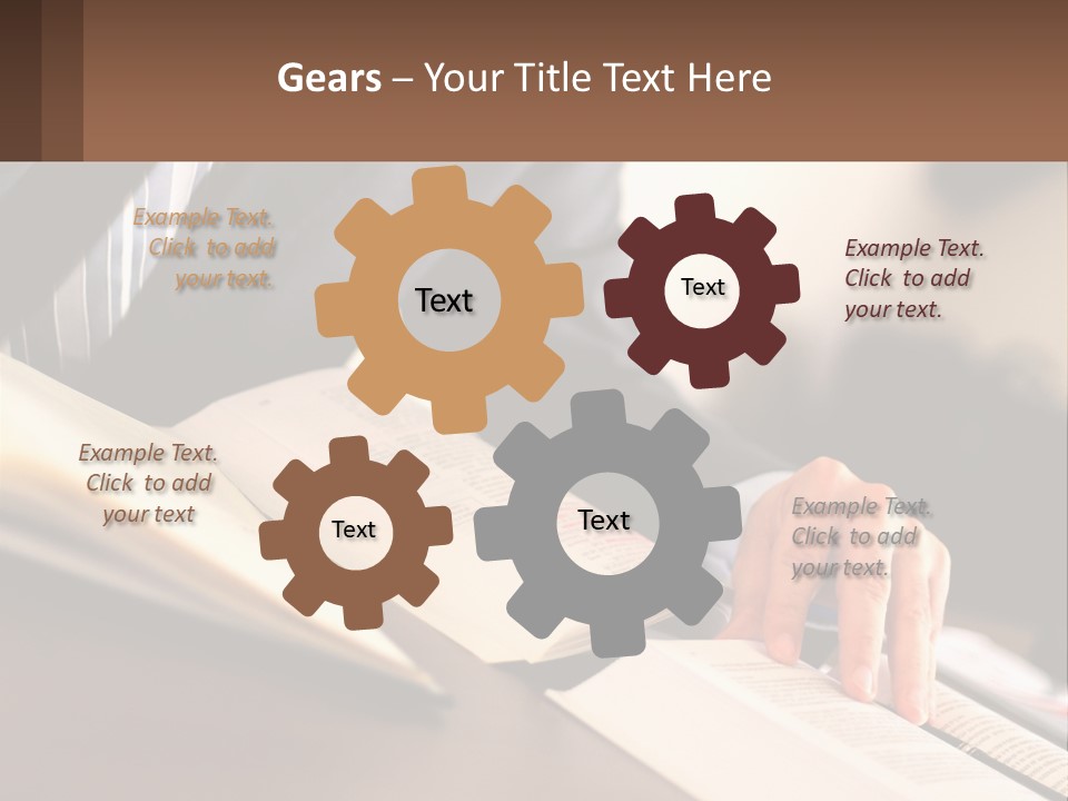 A Man In A Suit Is Typing On A Computer PowerPoint Template