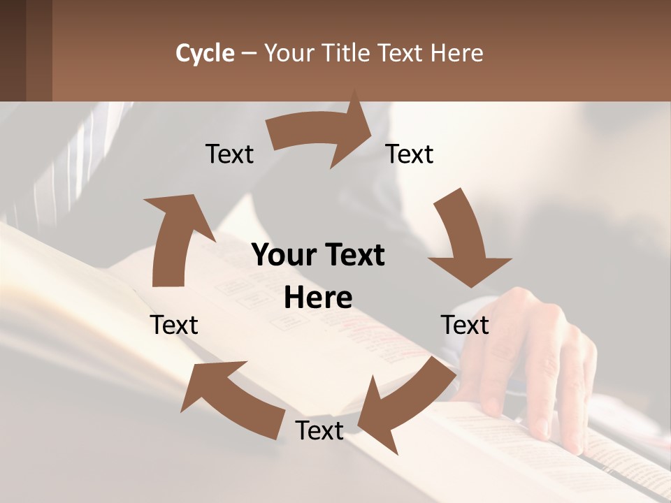A Man In A Suit Is Typing On A Computer PowerPoint Template