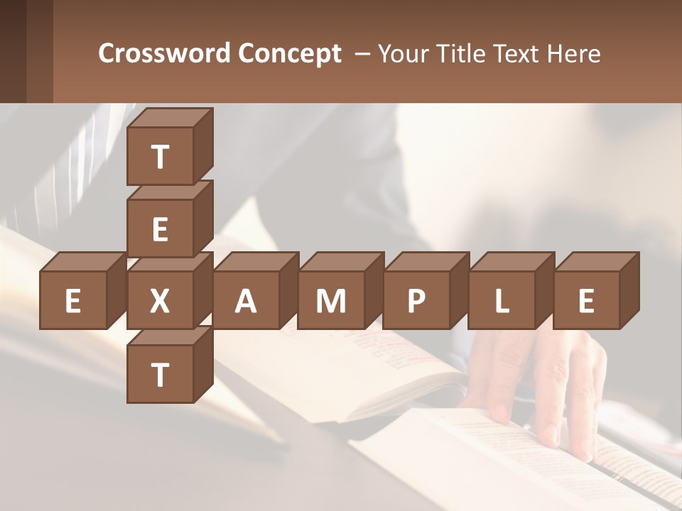 A Man In A Suit Is Typing On A Computer PowerPoint Template