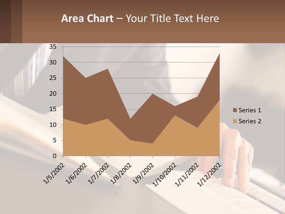 A Man In A Suit Is Typing On A Computer PowerPoint Template