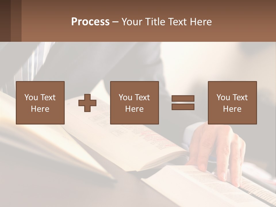 A Man In A Suit Is Typing On A Computer PowerPoint Template