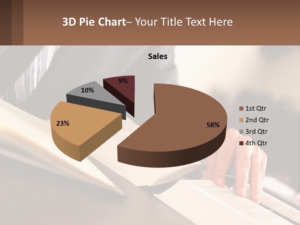 A Man In A Suit Is Typing On A Computer PowerPoint Template