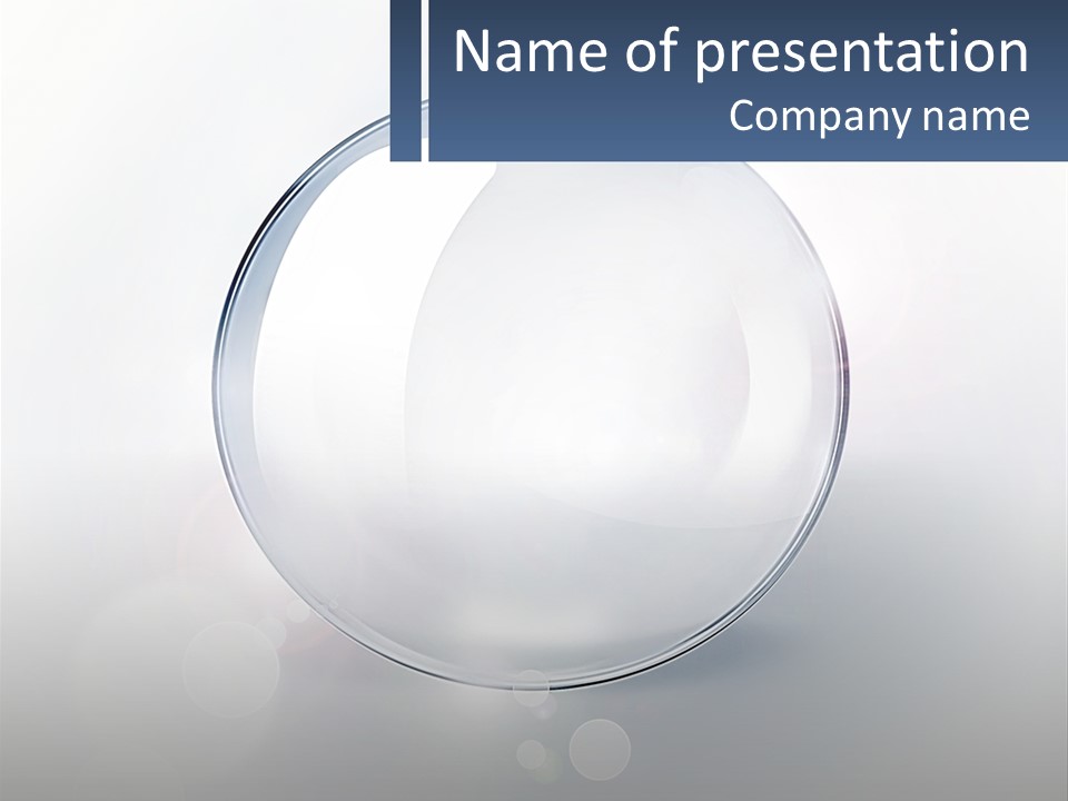 A Glass Ball With A Name Tag On It PowerPoint Template