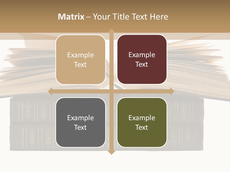 An Open Book On Top Of A Stack Of Books PowerPoint Template