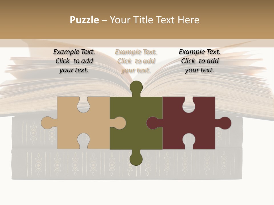 An Open Book On Top Of A Stack Of Books PowerPoint Template