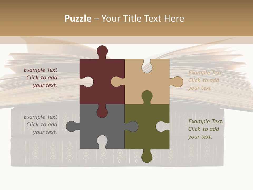 An Open Book On Top Of A Stack Of Books PowerPoint Template