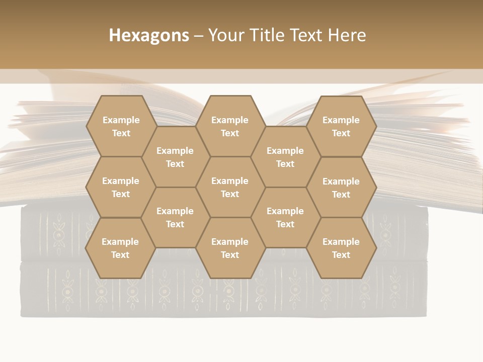 An Open Book On Top Of A Stack Of Books PowerPoint Template