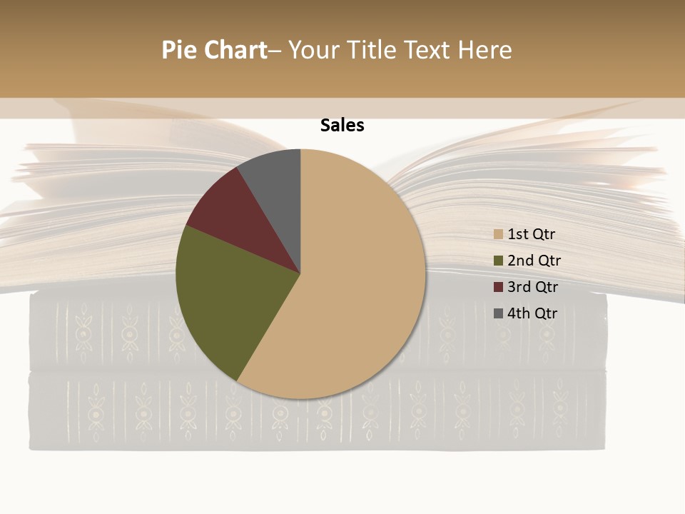 An Open Book On Top Of A Stack Of Books PowerPoint Template