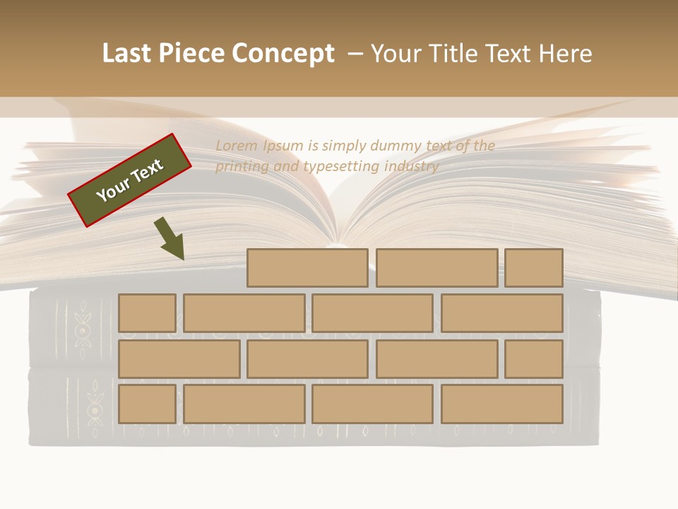 An Open Book On Top Of A Stack Of Books PowerPoint Template