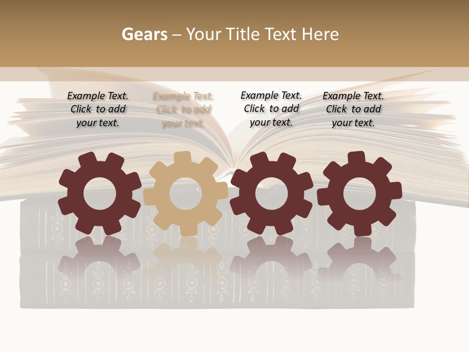 An Open Book On Top Of A Stack Of Books PowerPoint Template