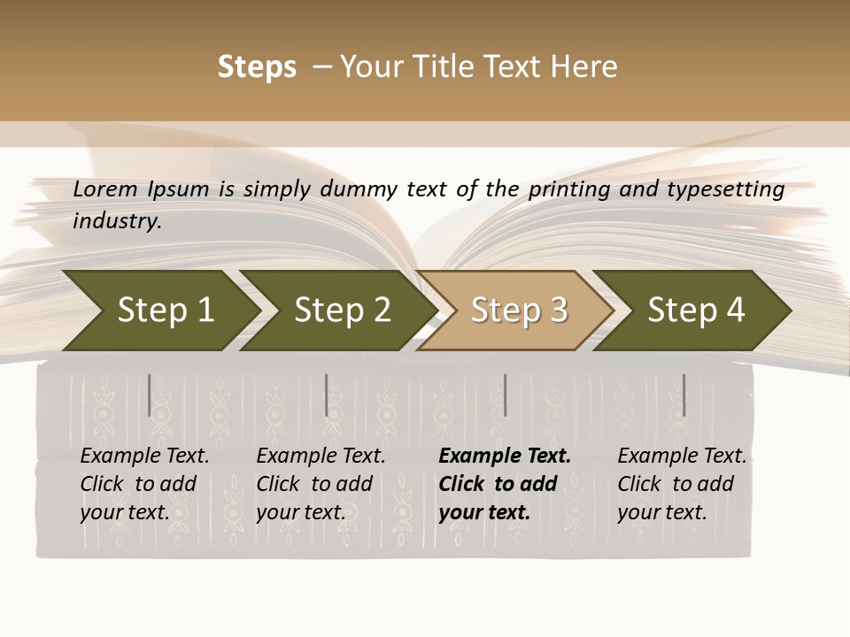 An Open Book On Top Of A Stack Of Books PowerPoint Template