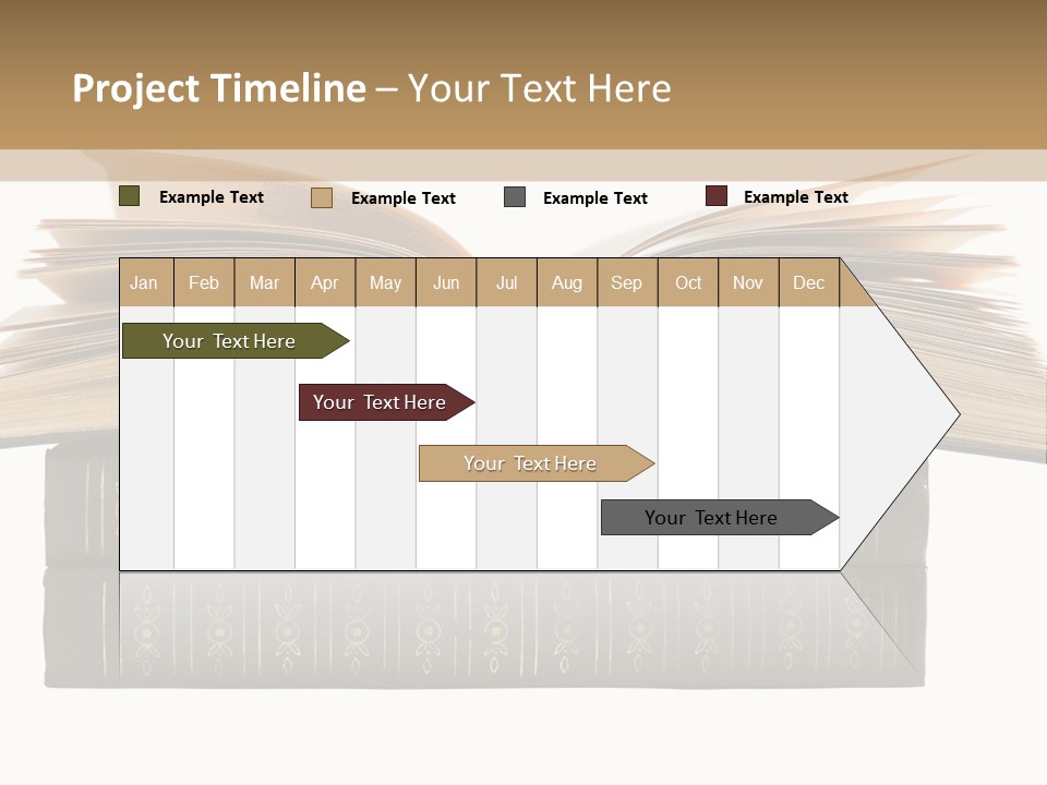 An Open Book On Top Of A Stack Of Books PowerPoint Template