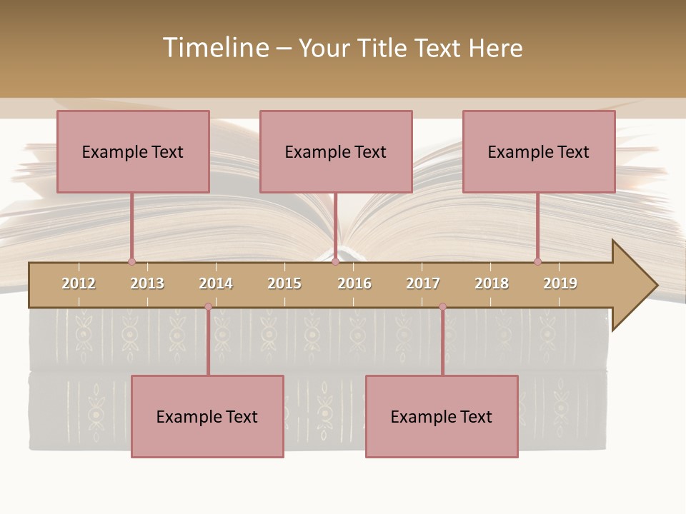 An Open Book On Top Of A Stack Of Books PowerPoint Template