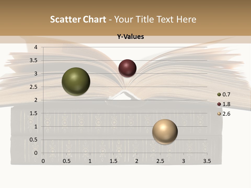 An Open Book On Top Of A Stack Of Books PowerPoint Template