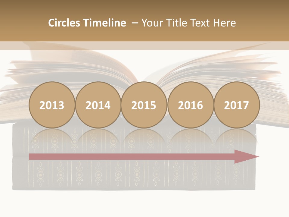 An Open Book On Top Of A Stack Of Books PowerPoint Template