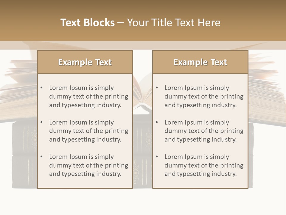 An Open Book On Top Of A Stack Of Books PowerPoint Template